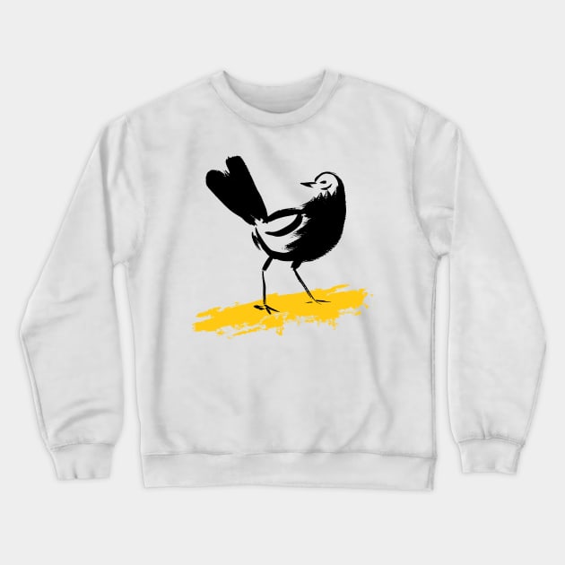 Brush Bird Crewneck Sweatshirt by SWON Design